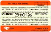 Image of a test railway ticket found at Brighton Station by Paul Smith